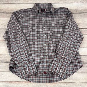 UNTUCKit size Medium Regular Long Sleeve Red, Gray checked